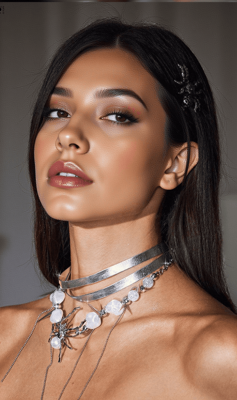 Blakeley Spider Pearl Fringe Choker