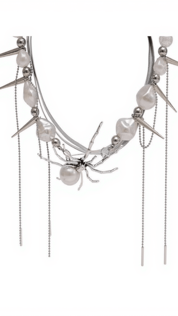 AIIZIE BLAKELEY SPIDER PEARL FRINGE CHOKER - product image