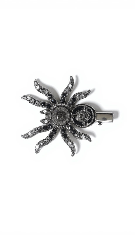 ALCINA CRYSTAL SPIDER BARRETTES
