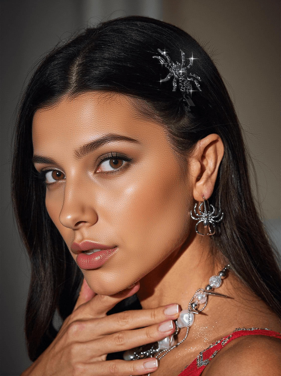 FERMACAPELLI A RAGNO IN CRISTALLO ALCINA