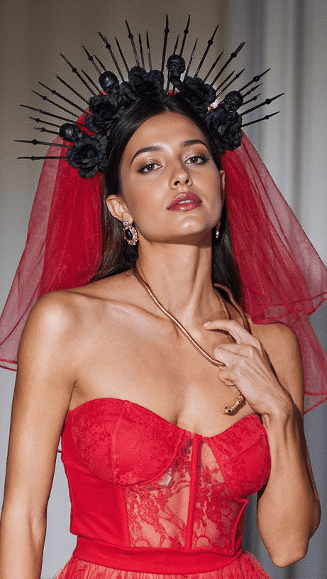 ISANDRO FLOWER SKULL CROWN