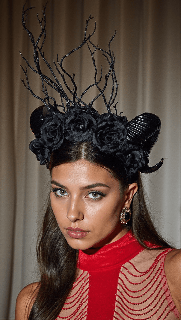 AIIZIE FANCHON RAM FLOWER HEADBAND - product image