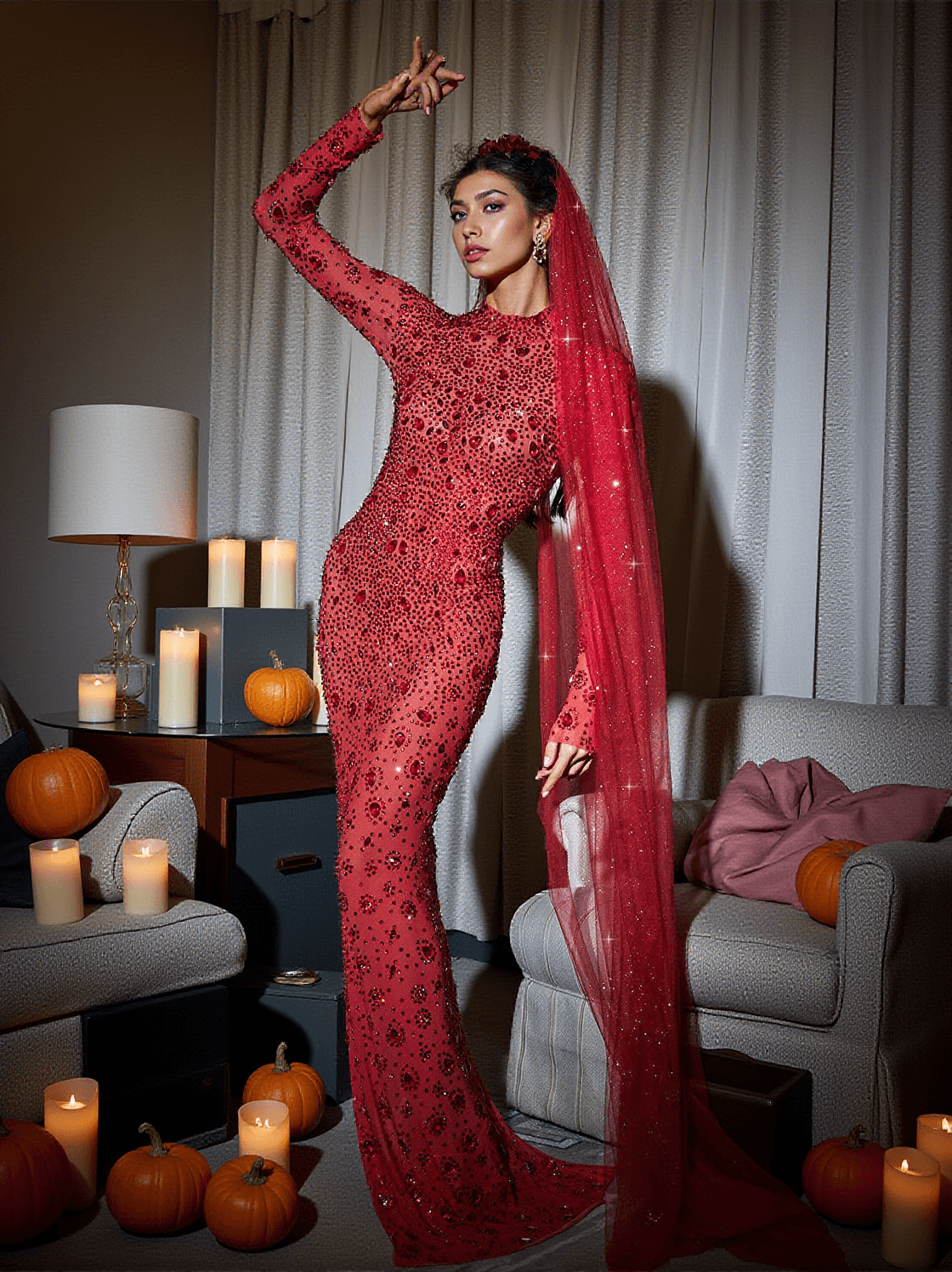 VELO LIBERATO GLITTER MESH