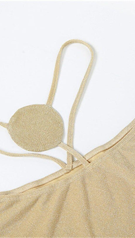 FULL SLEEVES BODY-SHAPING LACE-UP HOLLOW OUT MAXI DRESS