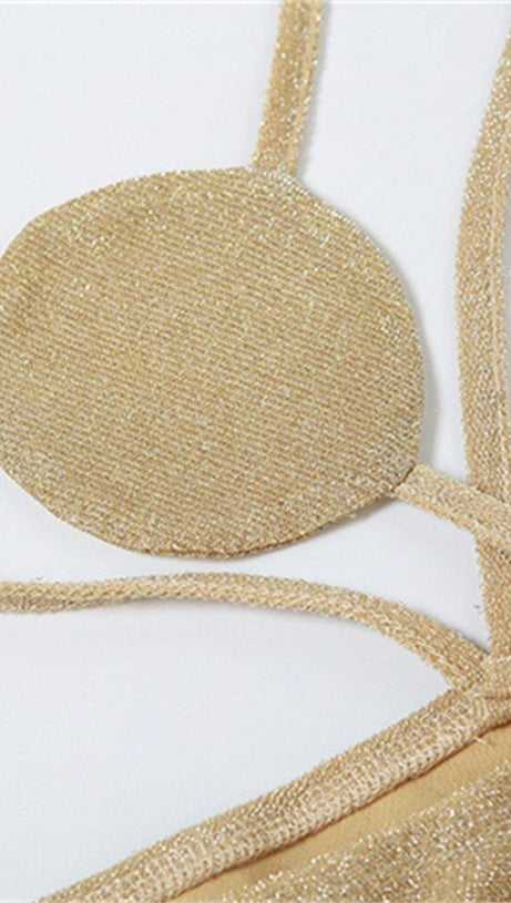 FULL SLEEVES BODY-SHAPING LACE-UP HOLLOW OUT MAXI DRESS