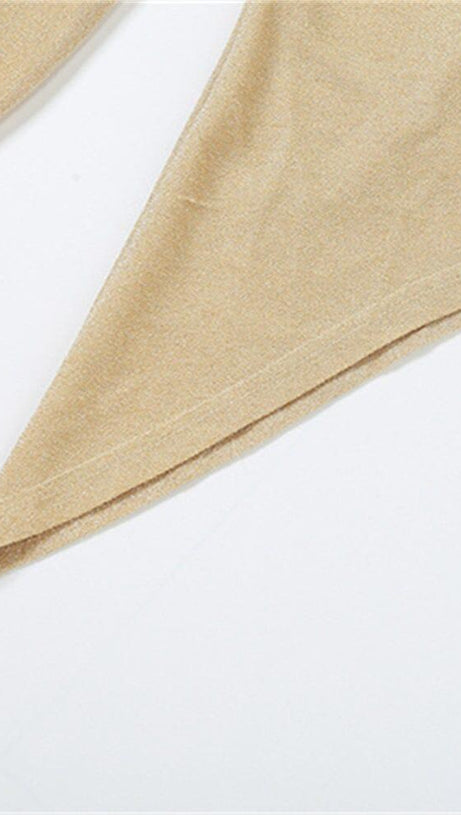 FULL SLEEVES BODY-SHAPING LACE-UP HOLLOW OUT MAXI DRESS