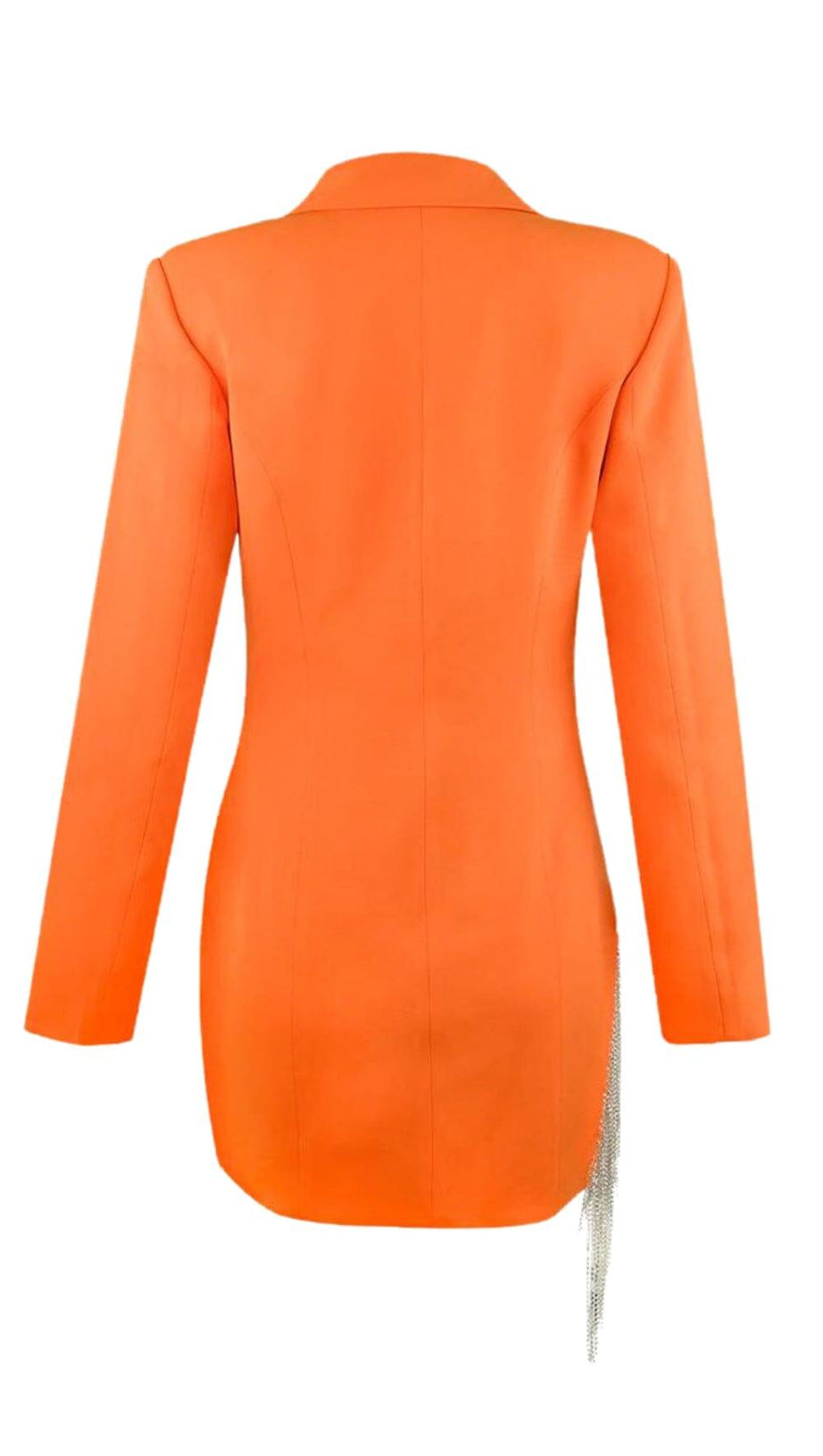 ABITO BLAZER CON FRANGE DI CRISTALLI ARANCIONE FREYA