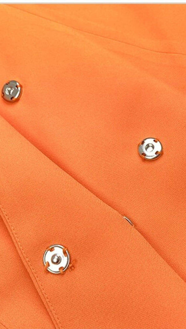 ABITO BLAZER CON FRANGE DI CRISTALLI ARANCIONE FREYA