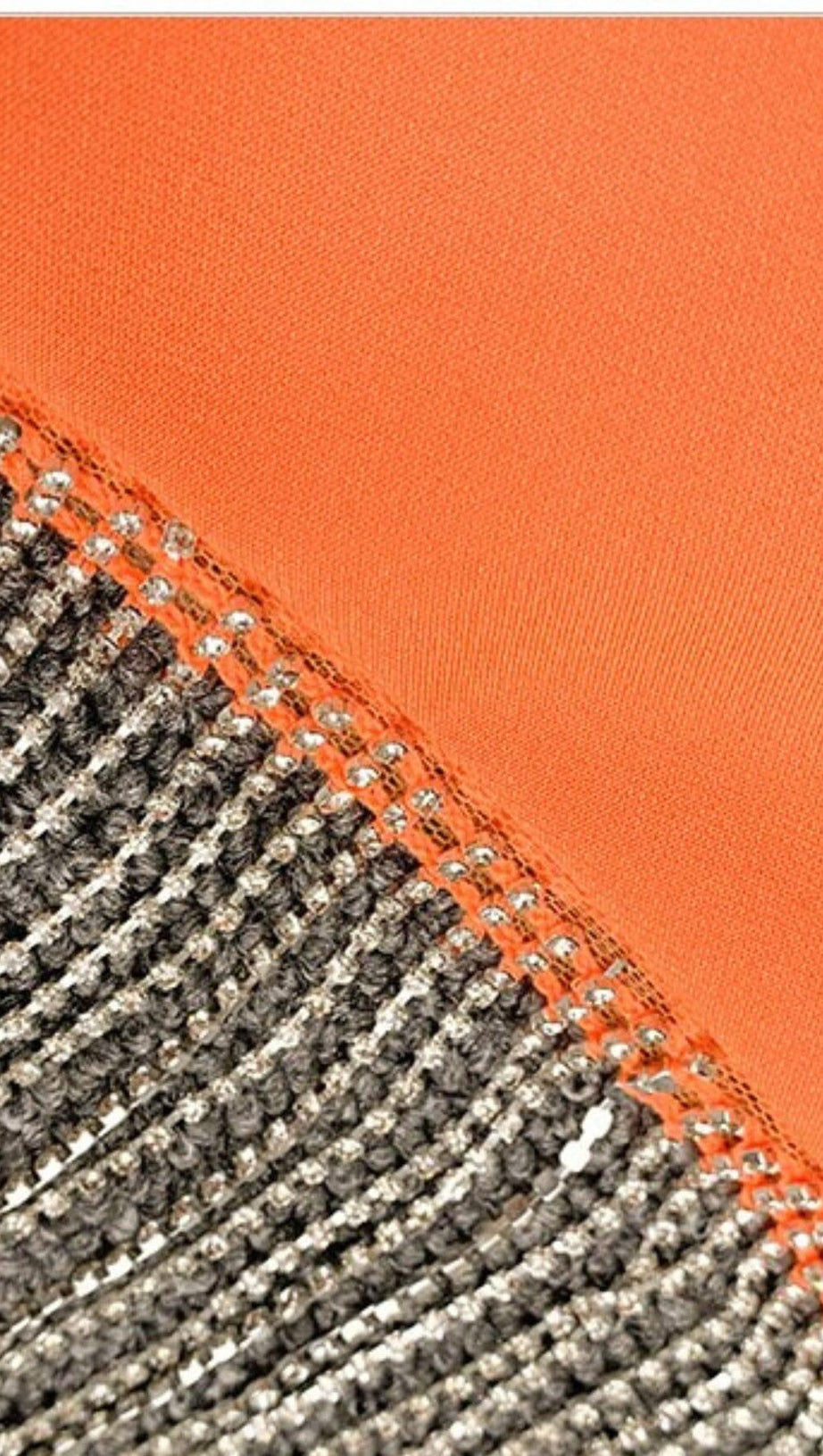 ABITO BLAZER CON FRANGE DI CRISTALLI ARANCIONE FREYA