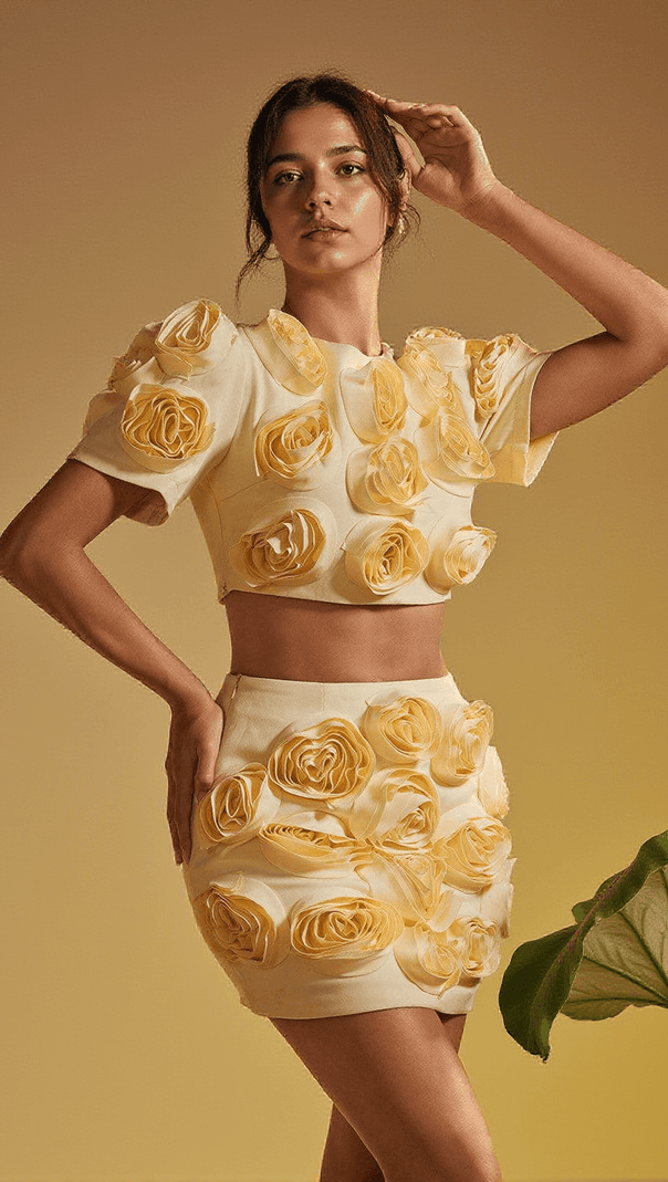 AIIZIE SANTANA FLOWER SKIRT SET - product image