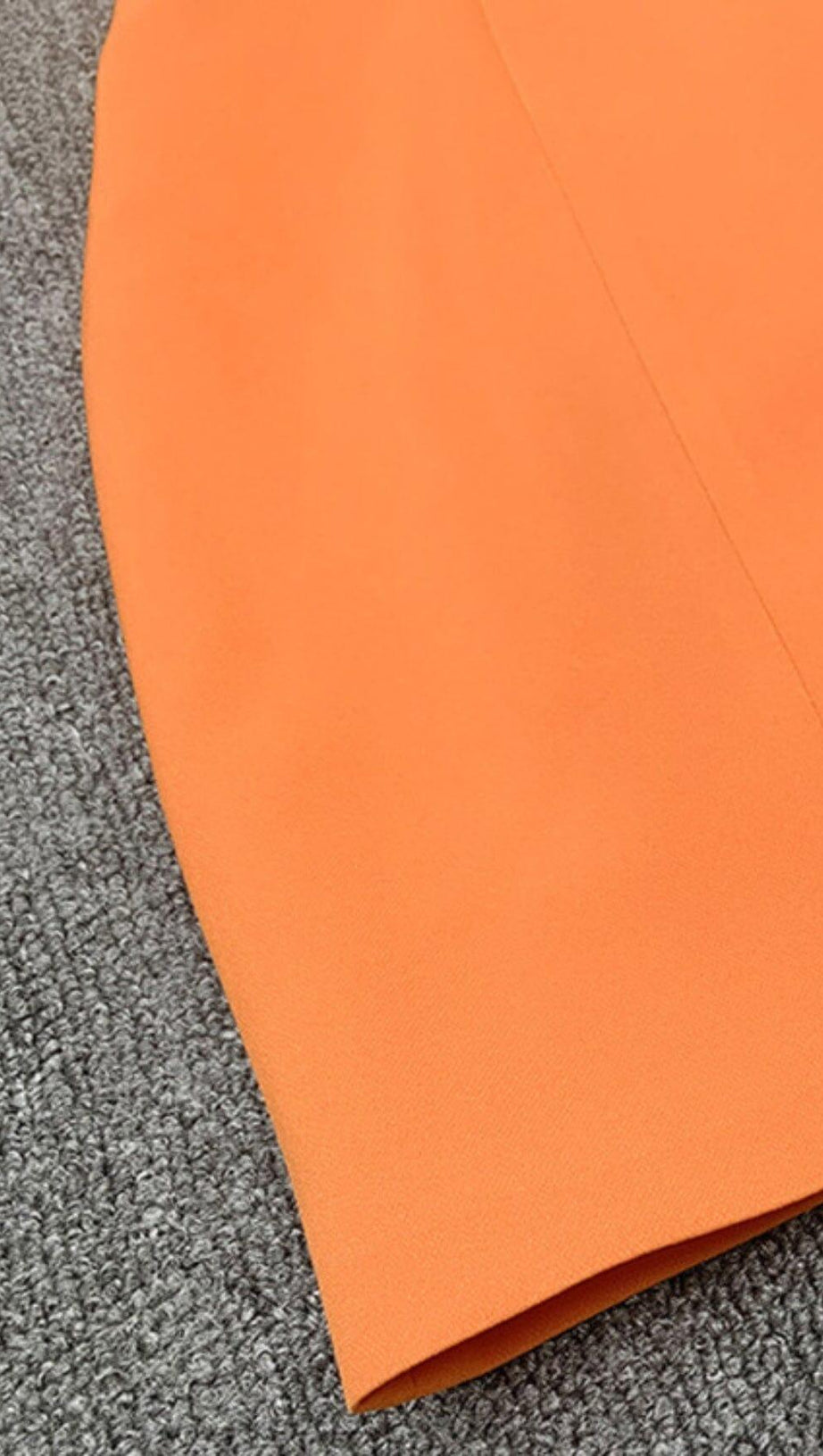 QUILLA ORANGE FEATHER CRYSTAL SLEEVE BACKLESS BLAZER DRESS