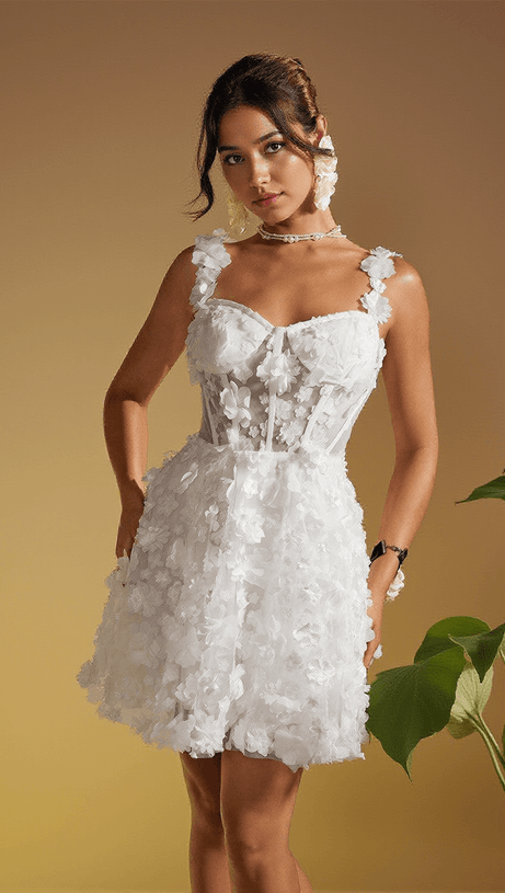 ABITO MINI PATCHWORK A FIORI DI SPAGHETTI MAGNI