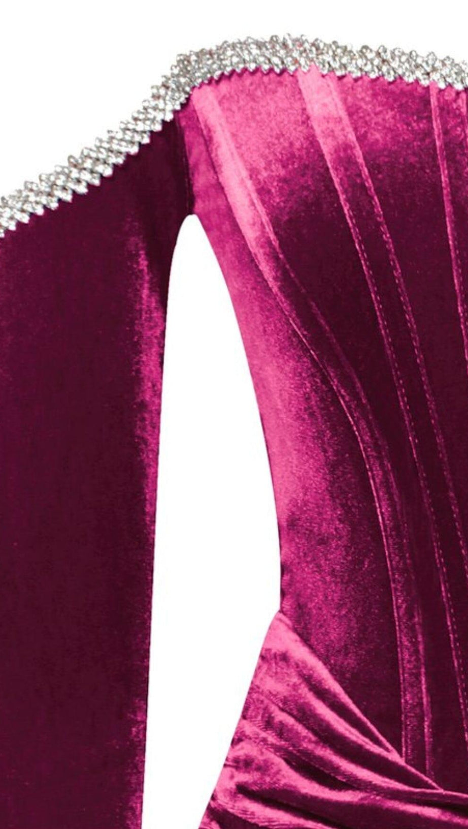 ODETTE BURGUNDY VELVET OFF SHOULDER CORSET DRESS WITH CRYSTAL TRIM