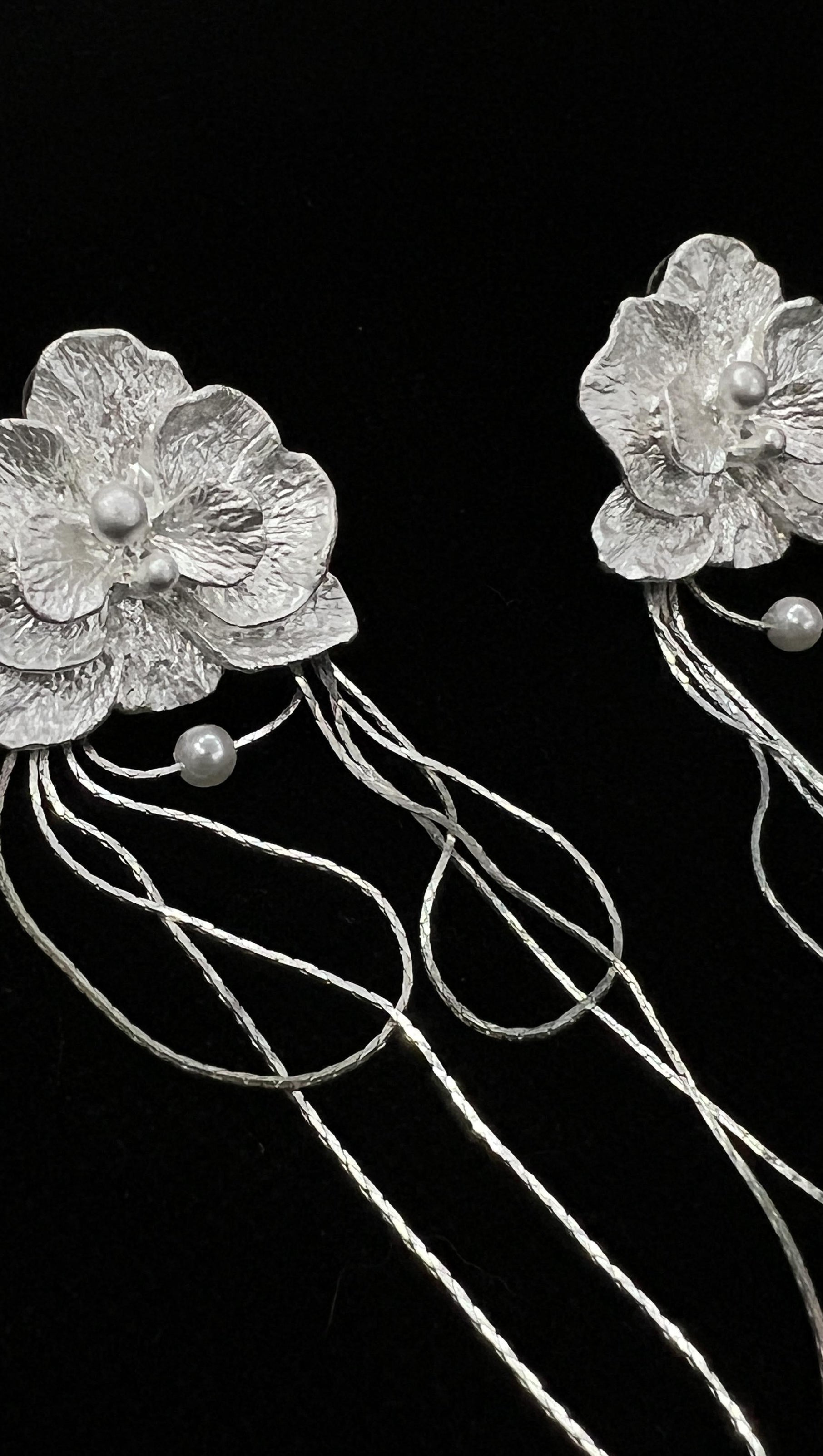 AIIZIE WHITE BUTTERFLY ORCHID EARRINGS - product image