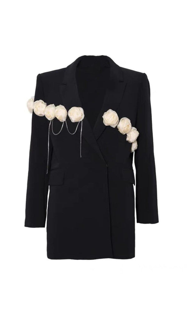 AIIZIE FLOWERS CHAIN BLACK BLAZER - product image