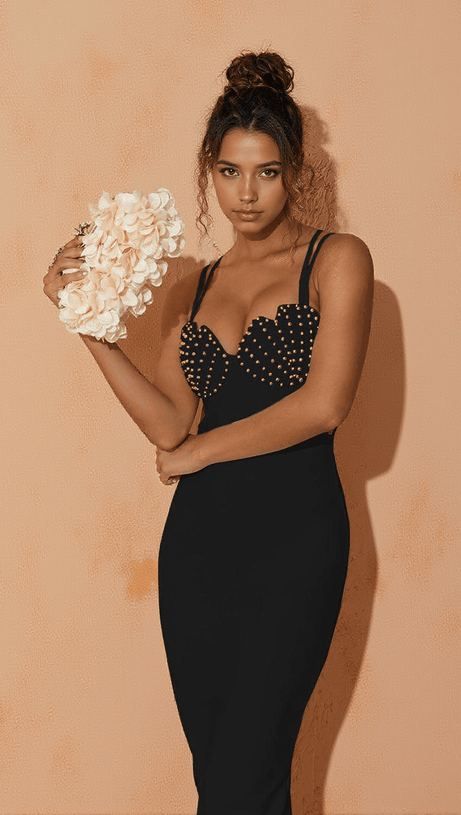 ABITO BANDAGE COUTOUT DI COETTA PEARL IN NERO