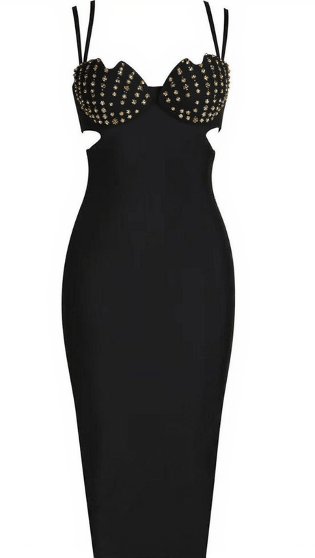 ABITO BANDAGE COUTOUT DI COETTA PEARL IN NERO