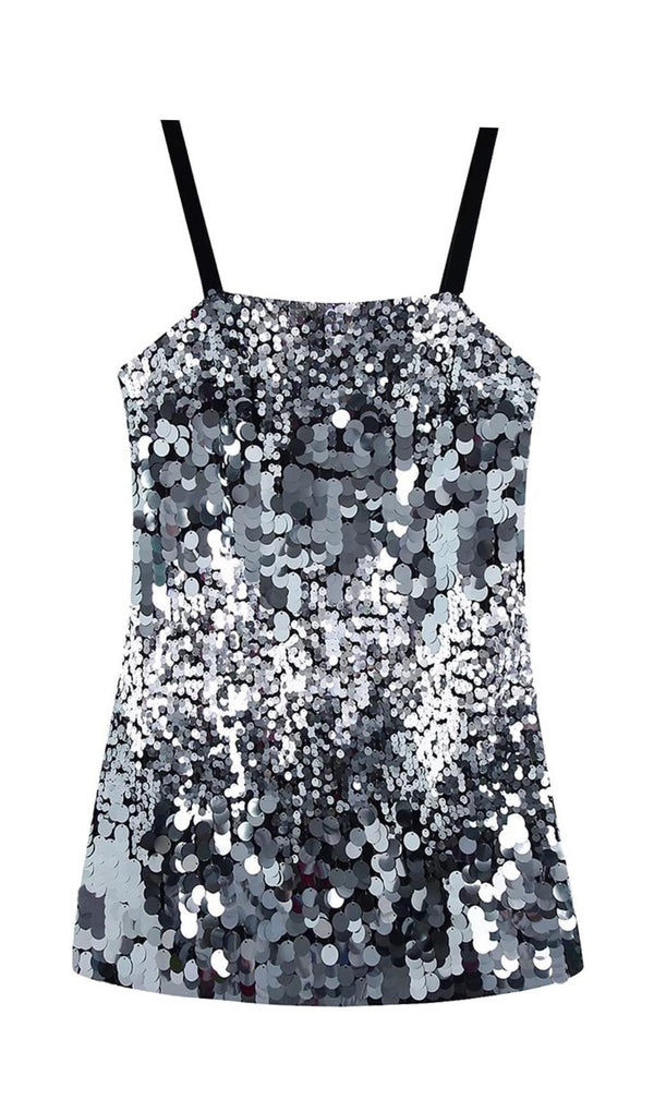 SEQUIN SHINY BANDAGE MINI DRESS