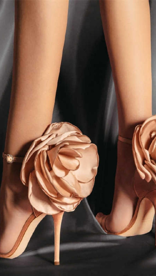 AIIZIE SEXY BIG FLOWER STILETTO HIGH HEELS - product image