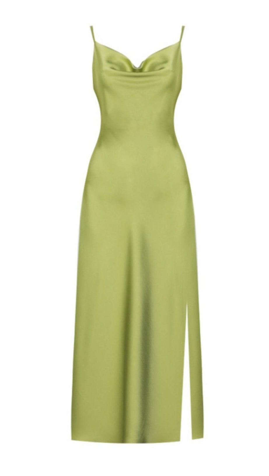BANDAGE STRAP MIDI DRESS IN AVOCADO