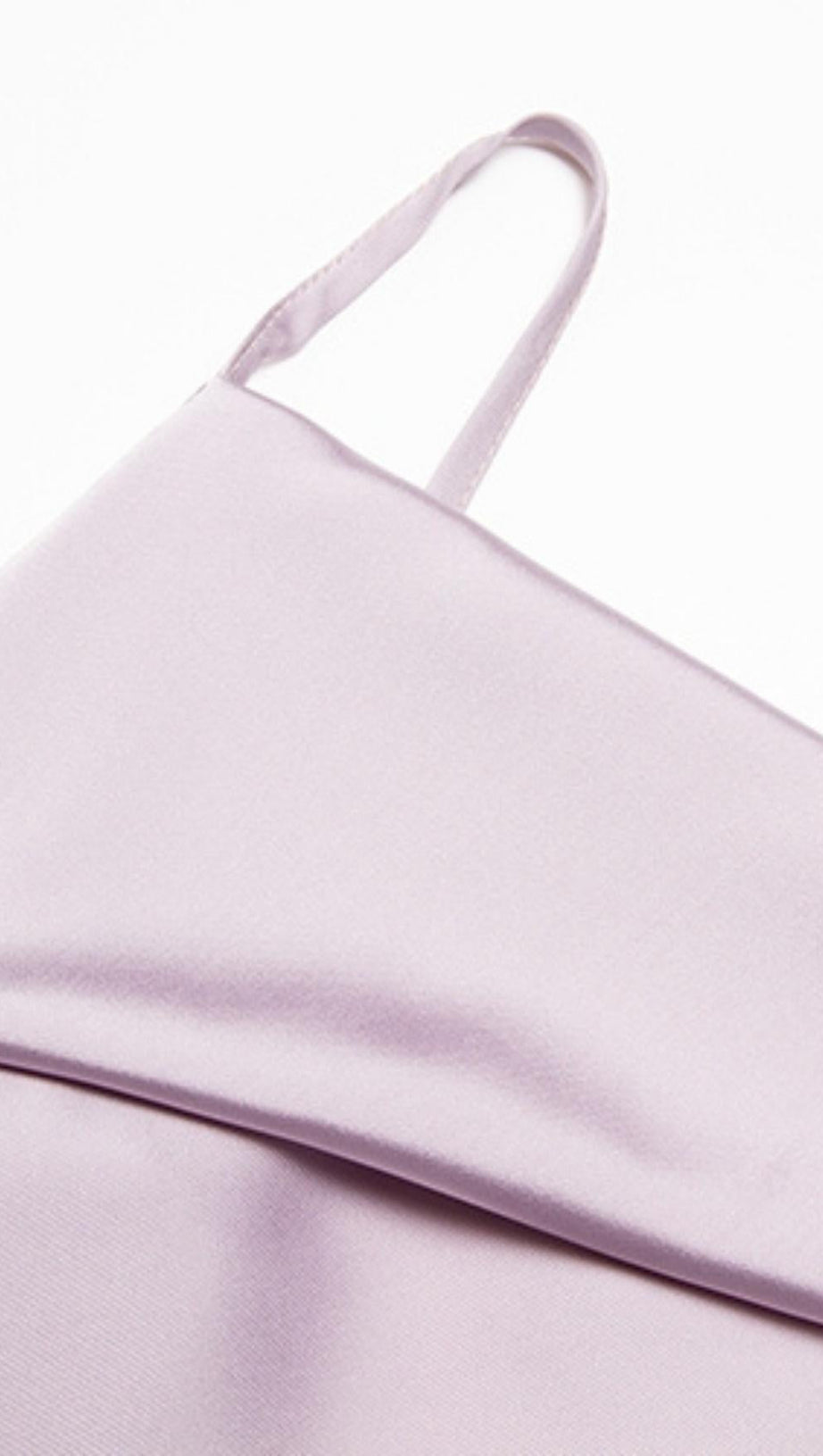 VIOLET SATIN STRAP MIDI DRESS