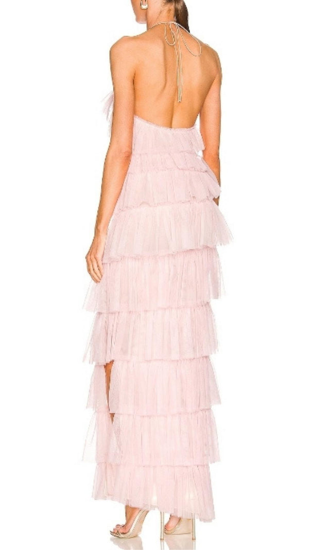 AIIZIE FRINGED BACKLESS MAXI DRESS - product image