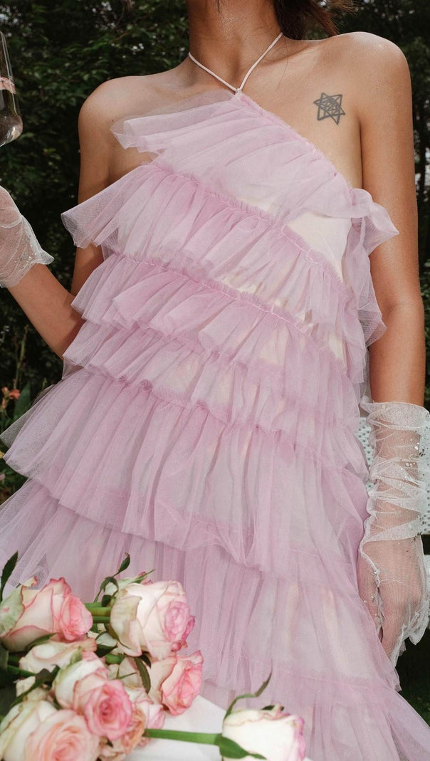 AIIZIE FRINGED BACKLESS MAXI DRESS - product image