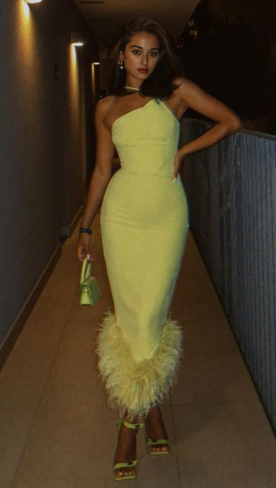 BANDAGE BACKLESS MAXI DRESS IN YELLOW