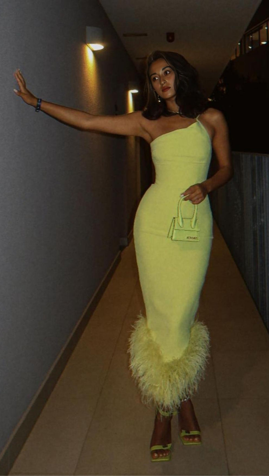 BANDAGE BACKLESS MAXI DRESS IN YELLOW