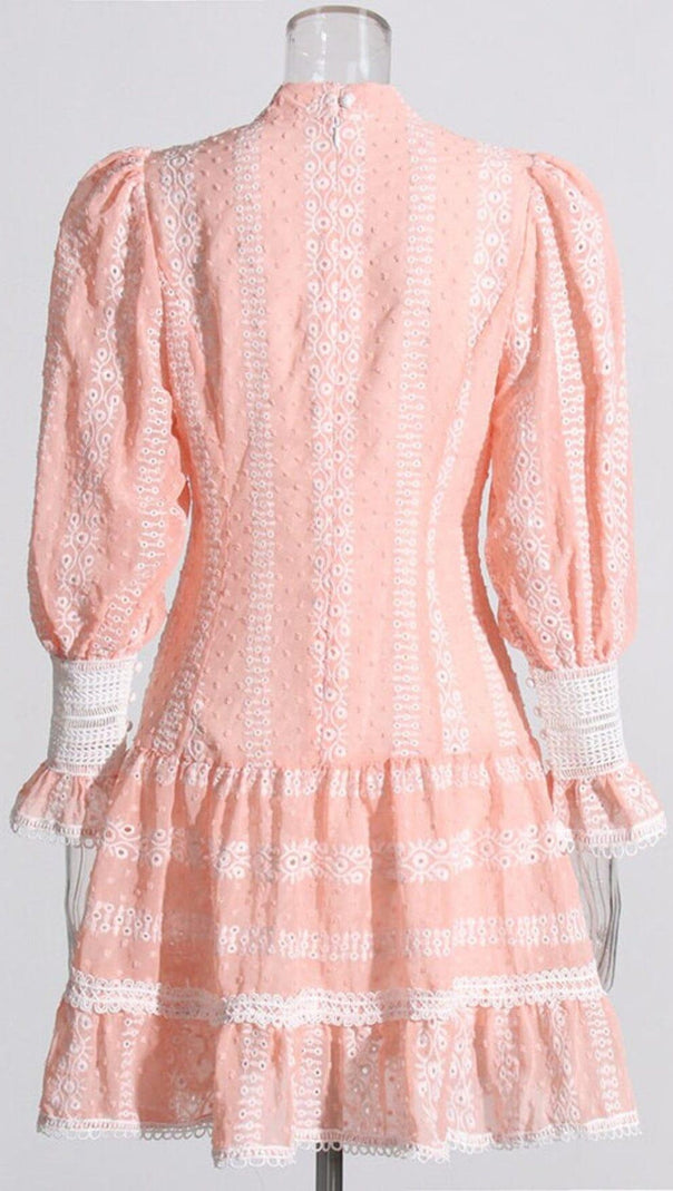 AIIZIE FLOUNCY RUFFLES SHORT CORSET DRESS IN PINK - product image