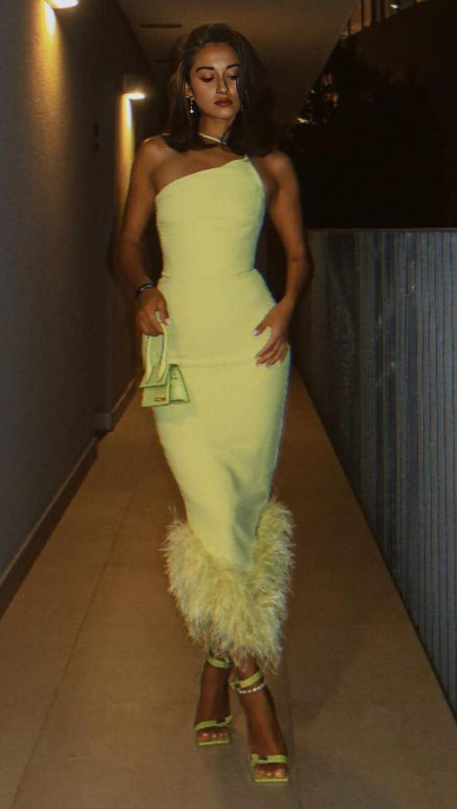 BANDAGE BACKLESS MAXI DRESS IN YELLOW