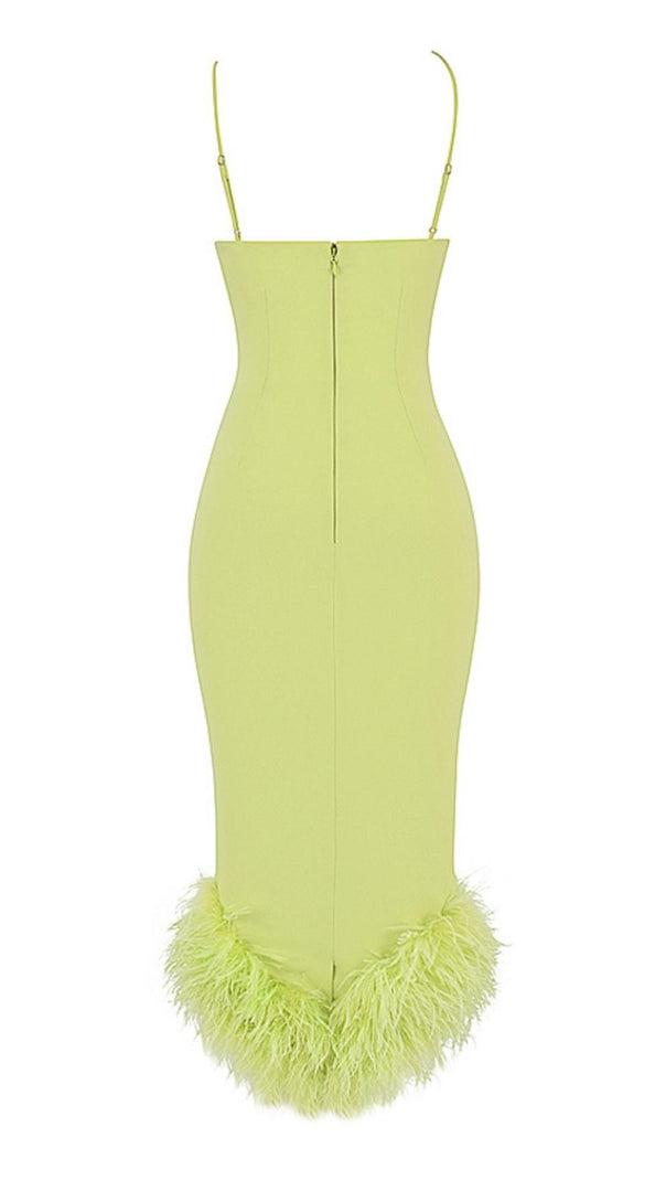 AIIZIE BANDAGE BACKLESS MAXI DRESS IN YELLOW - product image