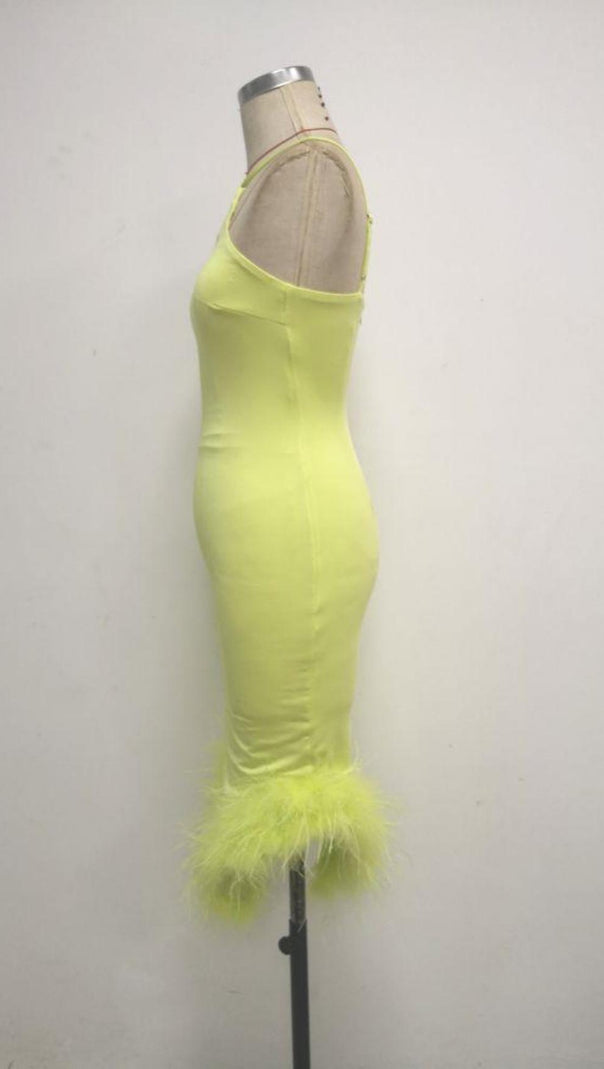 AIIZIE BANDAGE BACKLESS MAXI DRESS IN YELLOW - product image