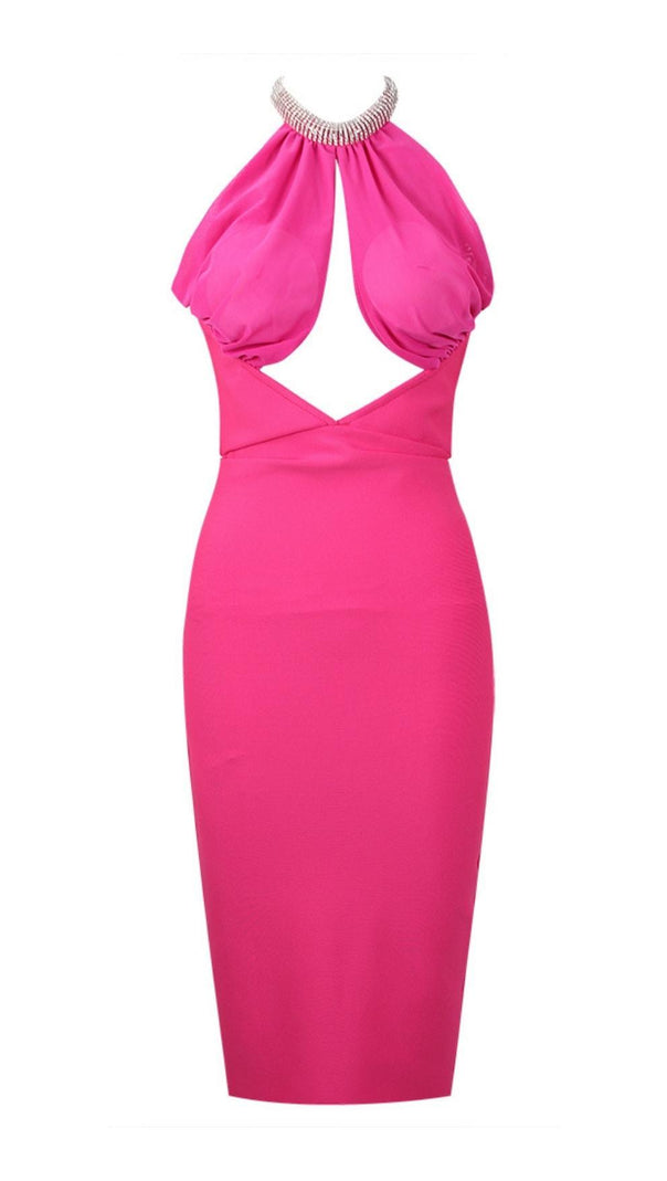 AIIZIE HALTER CUT OUT MIDI DRESS - product image