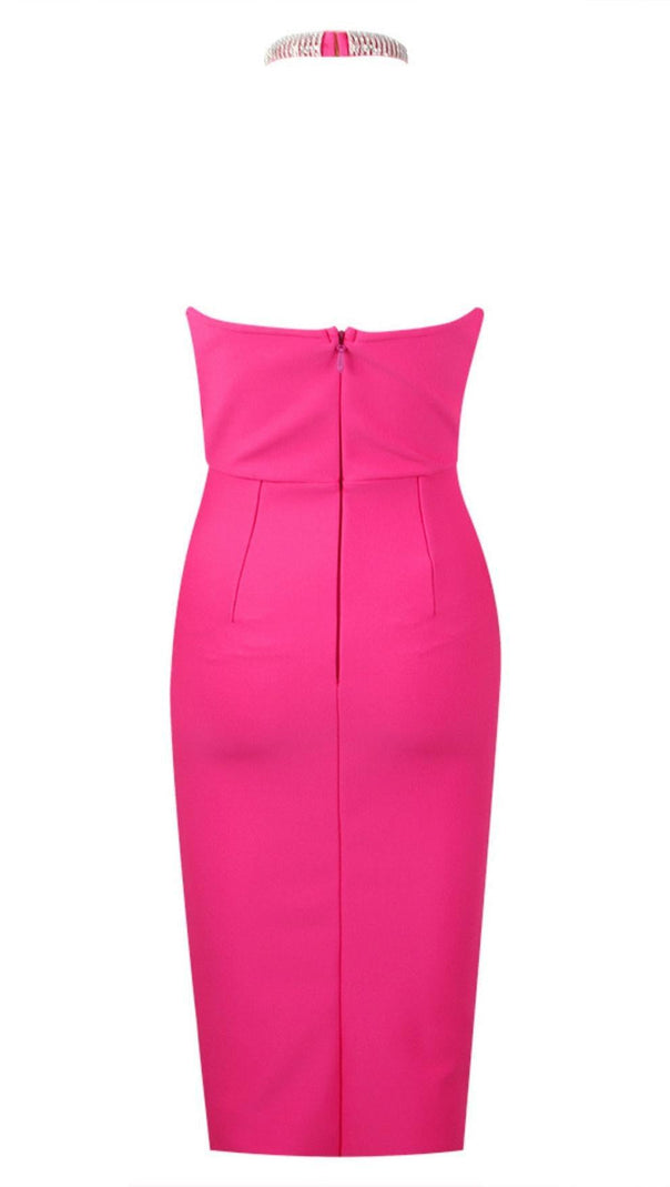 AIIZIE HALTER CUT OUT MIDI DRESS - product image