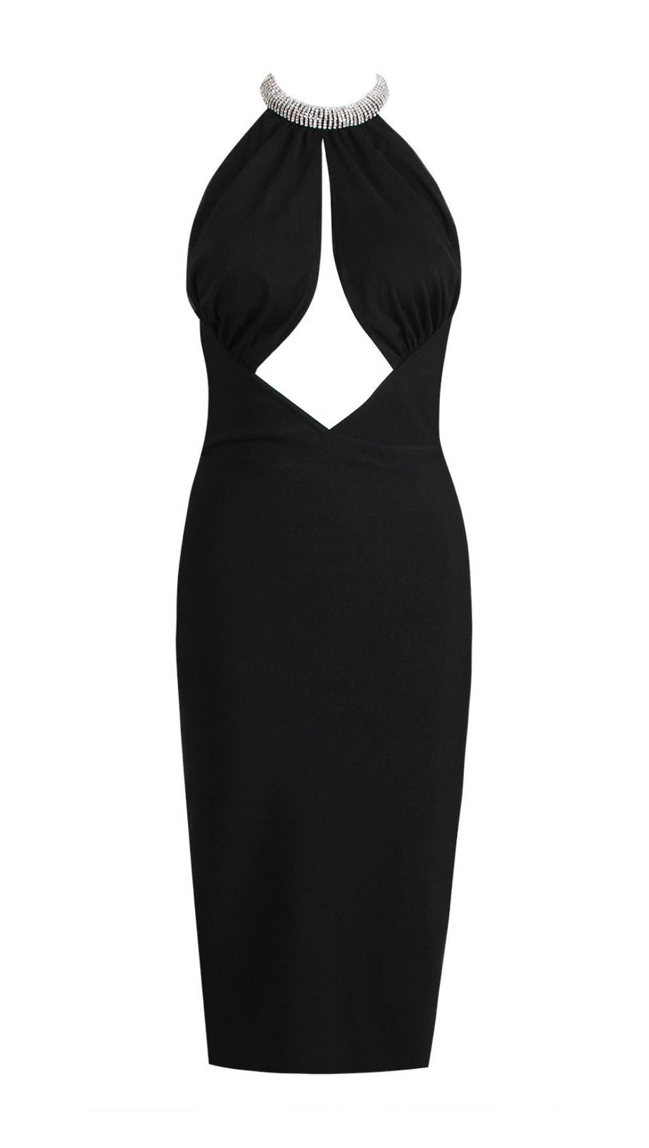 HALTER CUT OUT MIDI DRESS