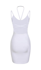 DIAMOND BANDAGE MINI DRESS IN WHITE