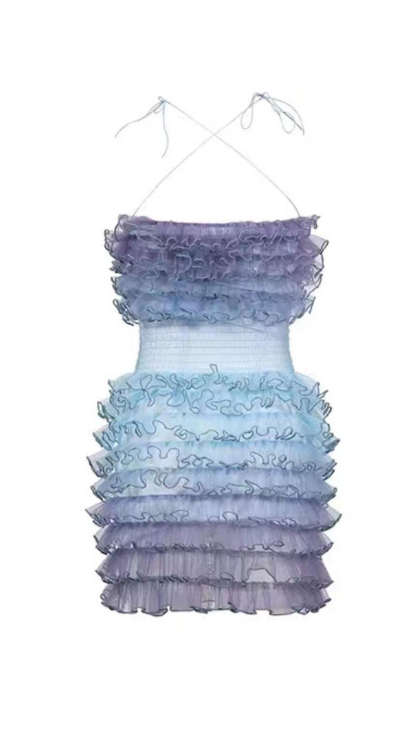 AIIZIE STRAPLESS LACE LAYERED MINI DRESS - product image