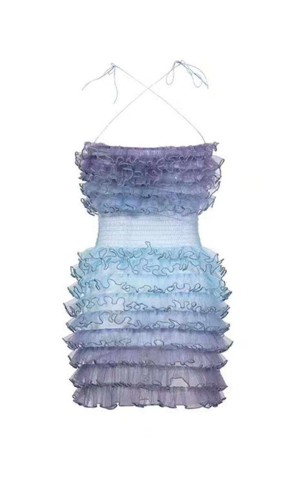 TRÄGERLOSES MINIKLEID AUS SPITZE