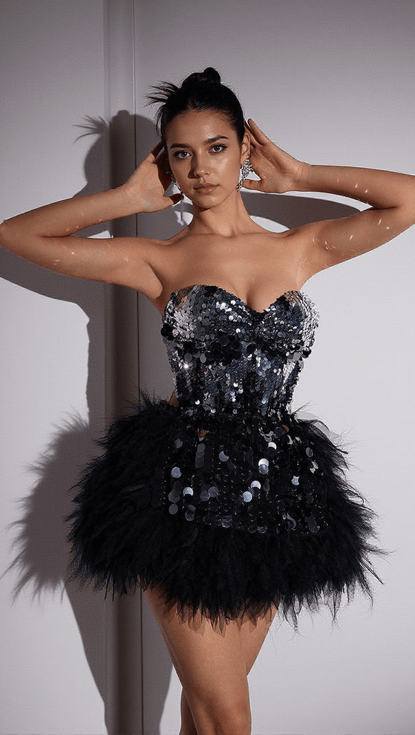 AIIZIE MELINA CORSET TULLE TRIMMED SKIRT SET - product image