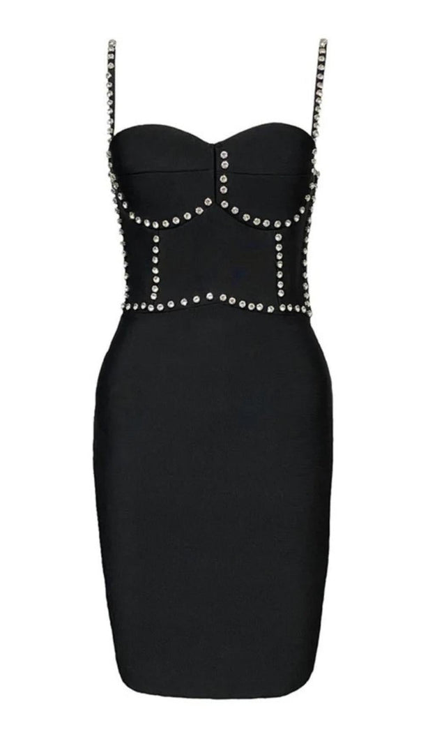 AIIZIE DIAMANTE BANDAGE MINI DRESS - product image