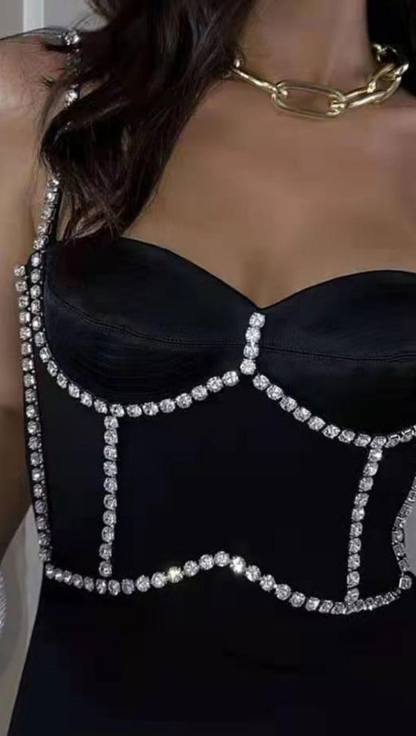 AIIZIE DIAMANTE BANDAGE MINI DRESS - product image