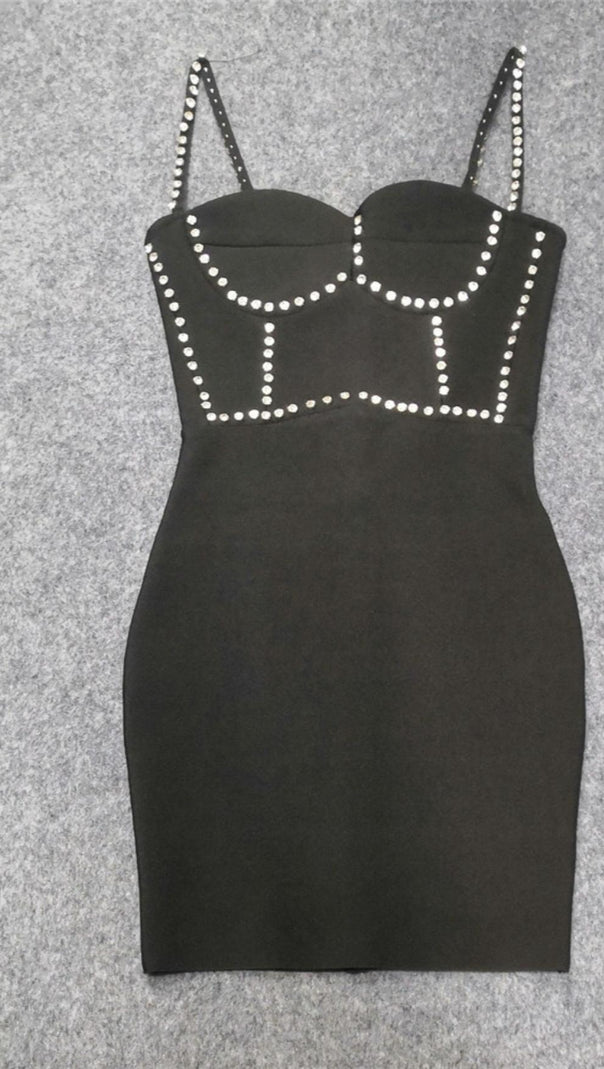 AIIZIE DIAMANTE BANDAGE MINI DRESS - product image