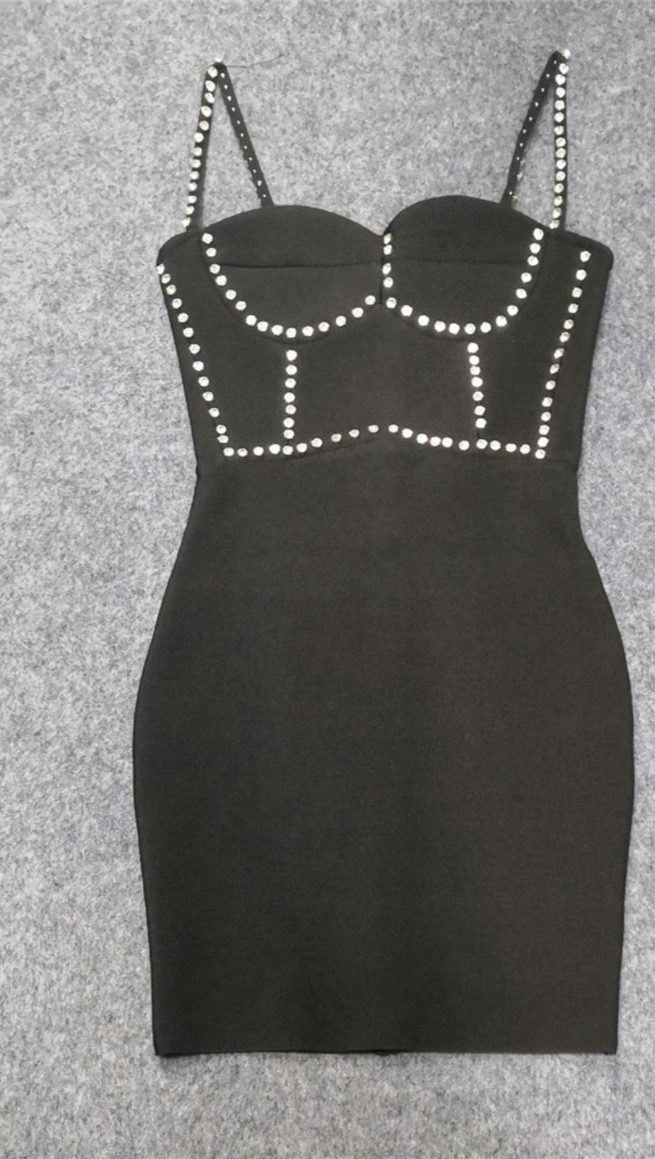 DIAMANTE BANDAGE MINI DRESS