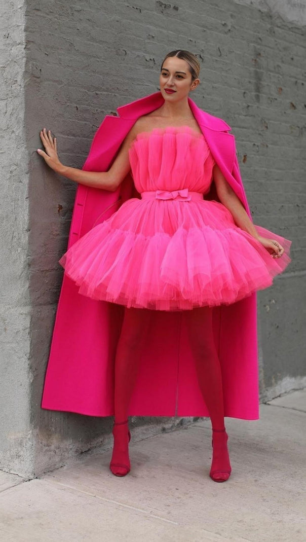 AIIZIE LAYERED STRAPLESS MINI DRESS - product image