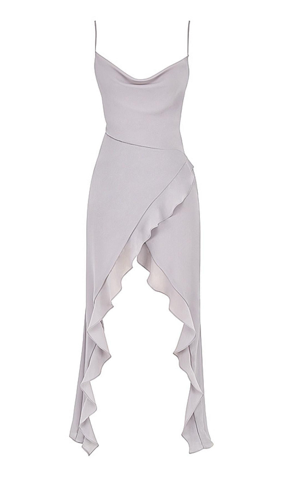 ABITO LUNGO CON CORSETTO SENZA SCHIENA E FASCIA