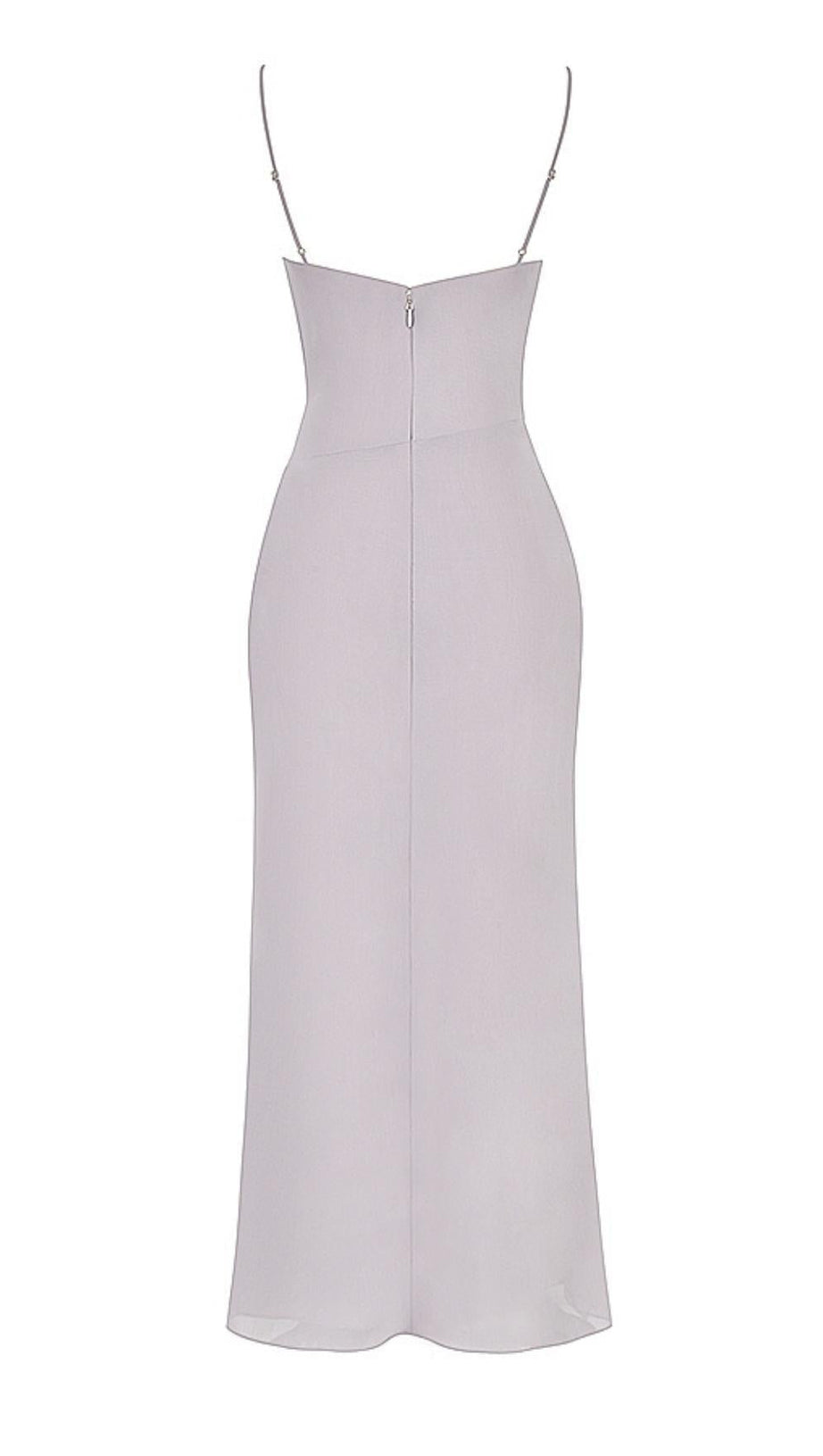 BANDAGE BACKLESS CORSET MAXI DRESS