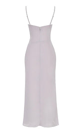 BANDAGE BACKLESS CORSET MAXI DRESS