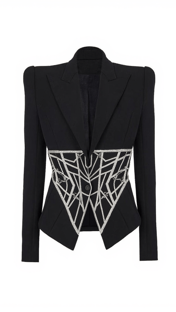 AIIZIE IGOR LONG SLEEVE EMBELLISHED BLAZER - product image