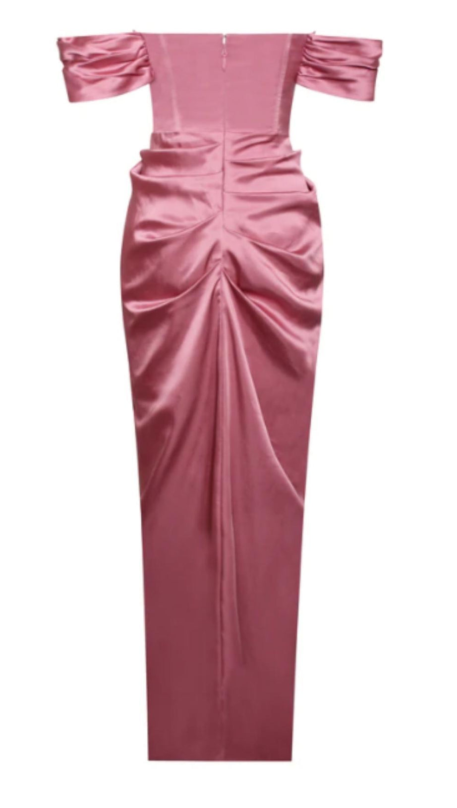 STRAPLESS V NECK MAXI DRESS